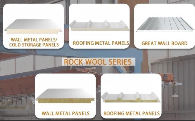 Polyurethane/rock wool composite sandwich panel