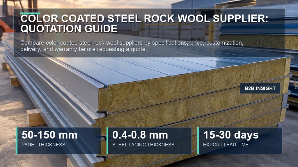 Color Coated Steel Rock Wool Supplier: Quotation Guide