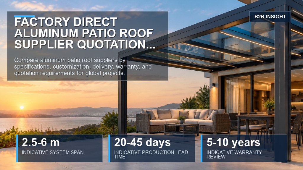 Factory Direct Aluminum Patio Roof Supplier Quotation Guide
