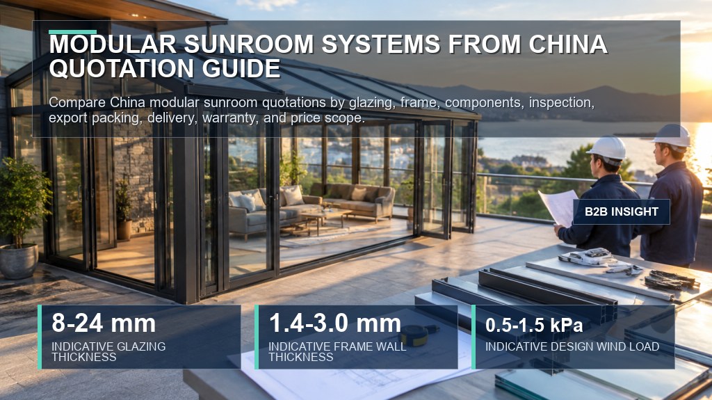 Modular Sunroom Systems from China Quotation Guide