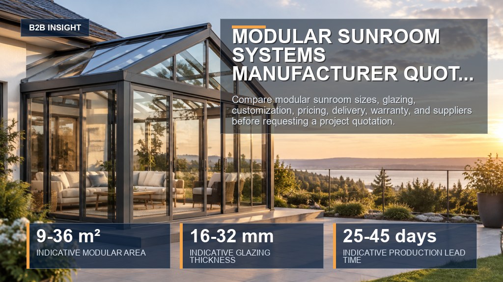 Modular Sunroom Systems Manufacturer Quotation Guide