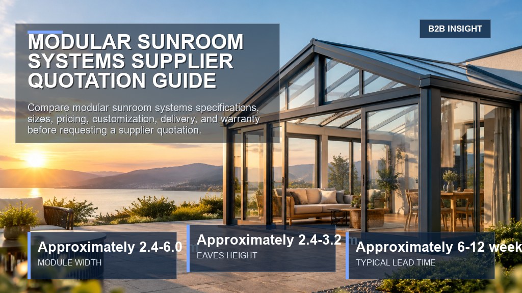 Modular Sunroom Systems Supplier Quotation Guide