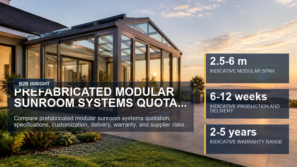Prefabricated Modular Sunroom Systems Quotation Guide