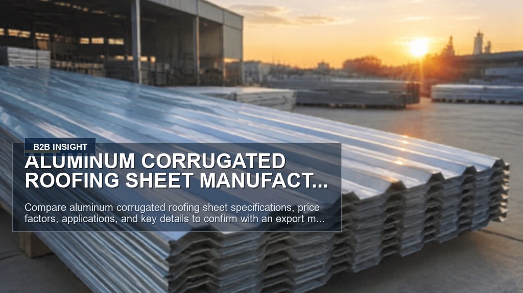 Aluminum Corrugated Roofing Sheet Manufacturer Price and Specifications