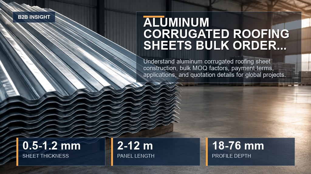 Aluminum Corrugated Roofing Sheets Bulk Order MOQ and Payment Terms